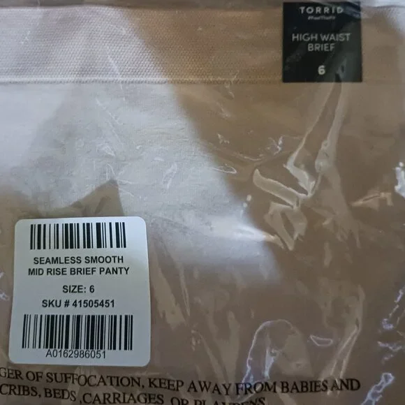 Lot of 3 Torrid Seamless Smooth Mid-Rise Brief Panty Rose Dust Size 6X - Picture 5 of 7